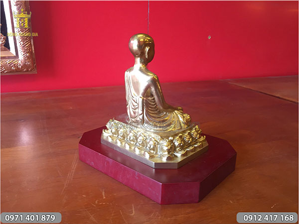 tượng đồng Phật hoàng Trần Nhân Tông 20cm